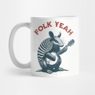 Folk Yeah - Armadillo playing Banjo Mug